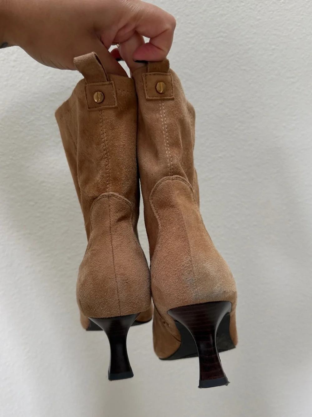 genuine suede booties